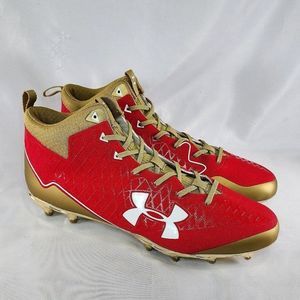 Under Armour Nitro Football Cleats‎ Crimson Gold 3019904-601 Retro Men's Size 13